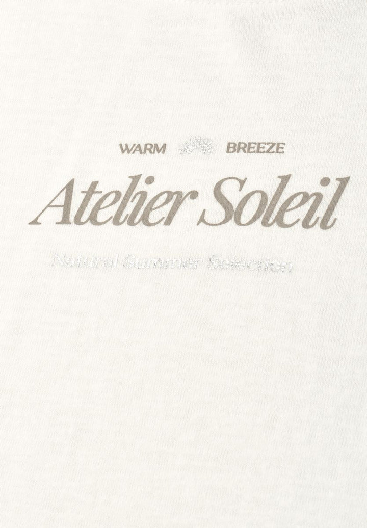 T-Shirt mit Rundhals und Wording