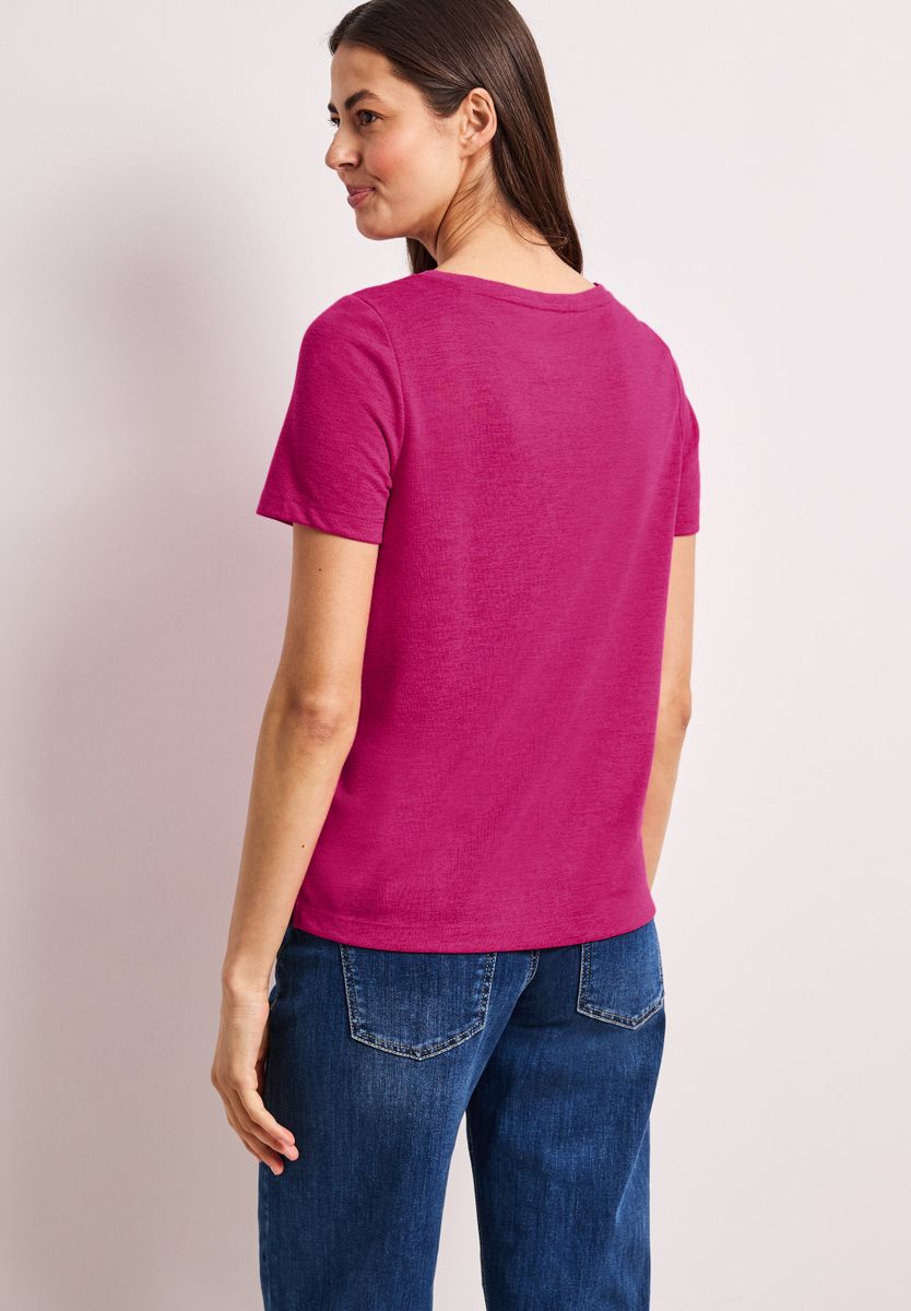 T-Shirt mit Rundhals und Wording
