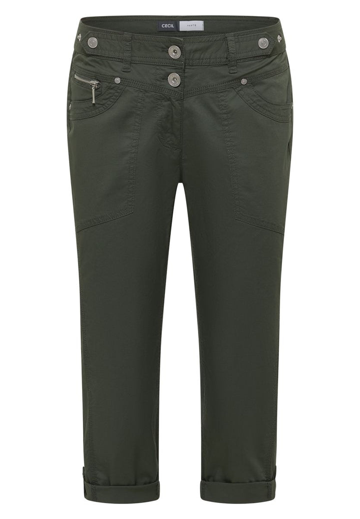 Mid Waist Casual Fit Hose mit Turn Up