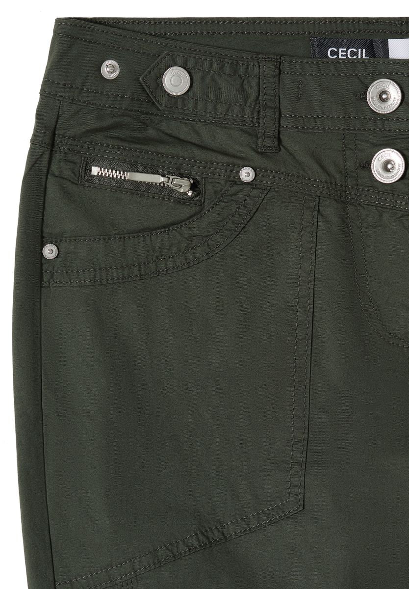 Mid Waist Casual Fit Hose mit Turn Up