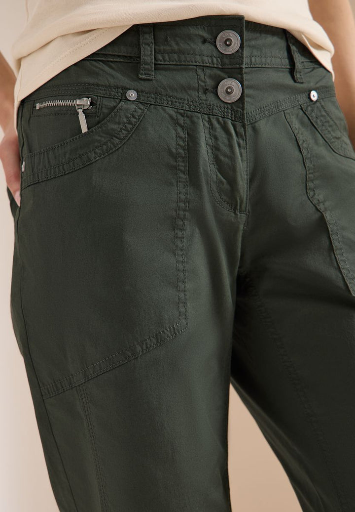 Mid Waist Casual Fit Hose mit Turn Up