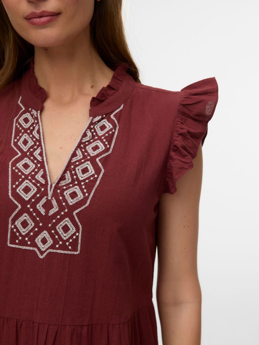 VMDICTHE EMB SHORT DRESS WVN GA