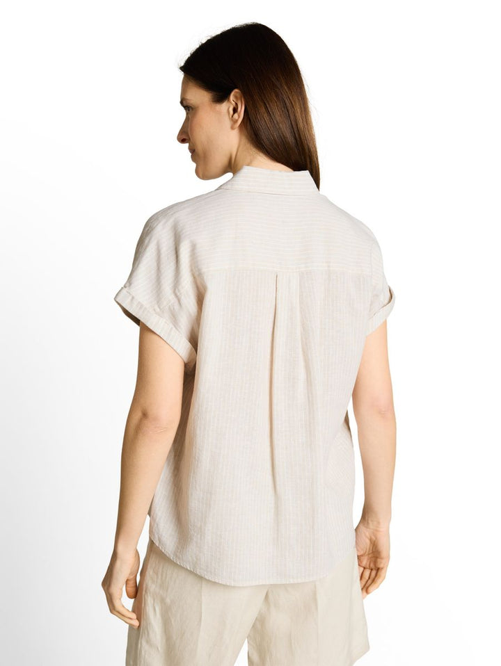 Loose Fit Bluse mit Leinenanteil