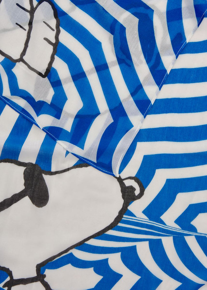 Feiner Schal aus Modalmischung mit Snoopy-Motiven