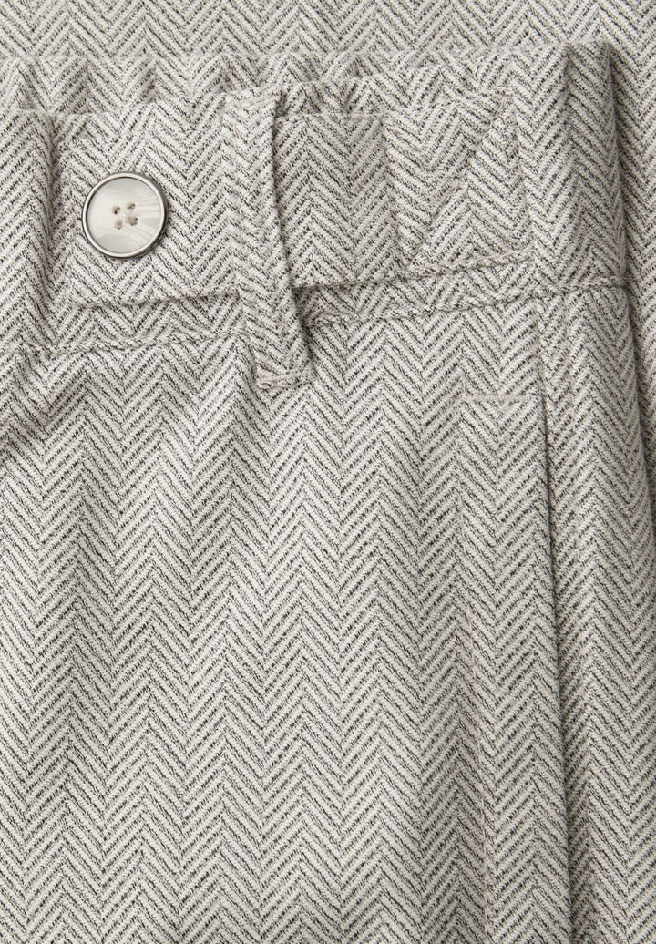 High Waist Wide Leg Hose mit Knopfdetail