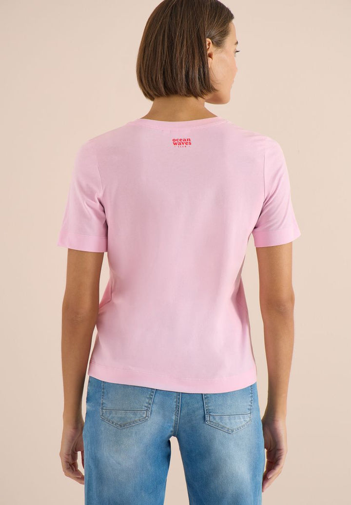 Shirt mit Rundhals und maritimem Print