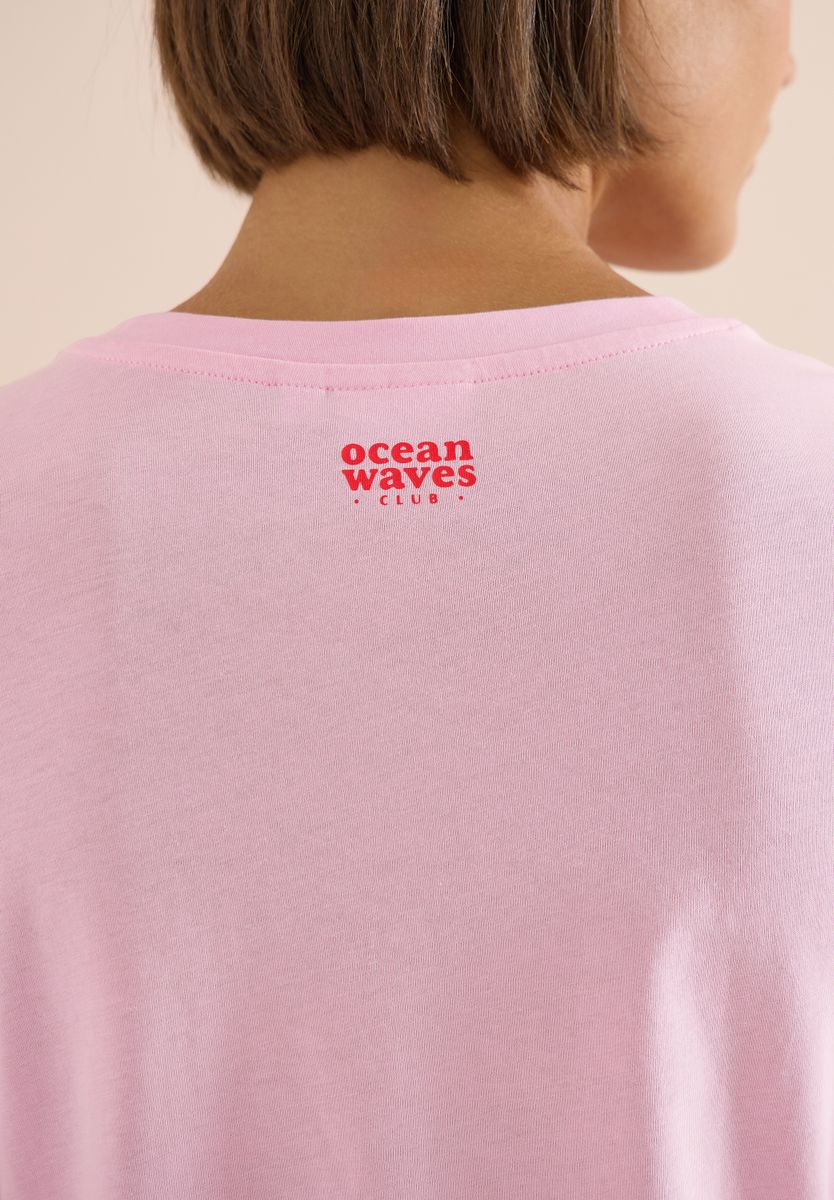 Shirt mit Rundhals und maritimem Print