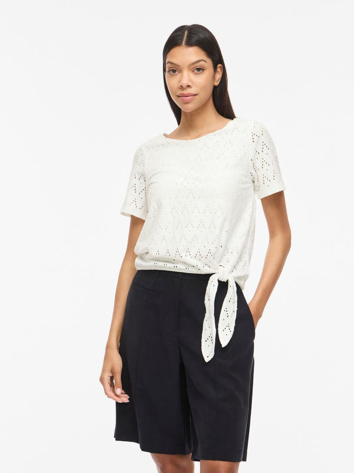 VIAMALINA OPEN O-NECK S/S TOP/VOL/PB