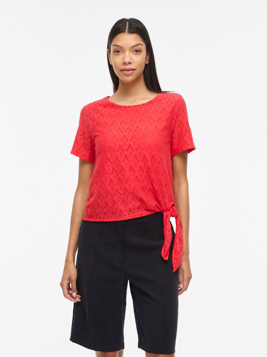 VIAMALINA OPEN O-NECK S/S TOP/VOL/PB