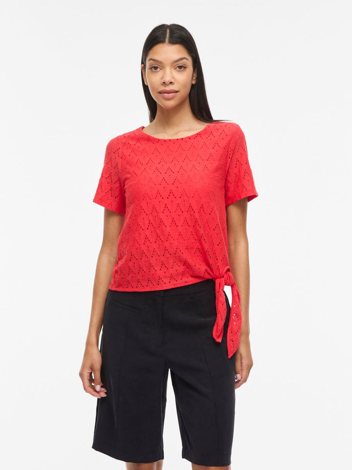 VIAMALINA OPEN O-NECK S/S TOP/VOL/PB