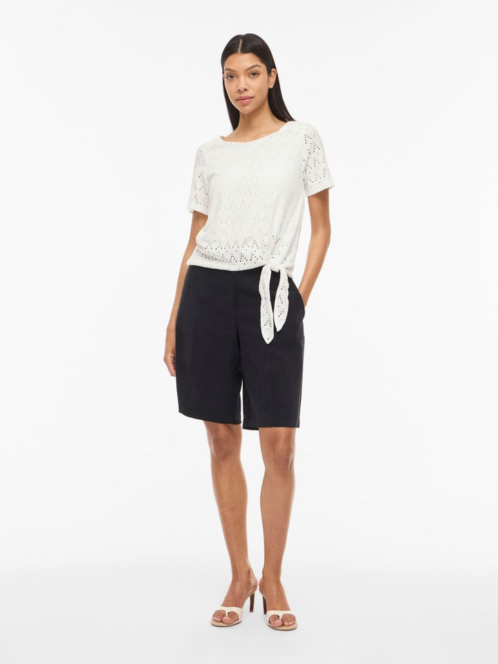 VIAMALINA OPEN O-NECK S/S TOP/VOL/PB