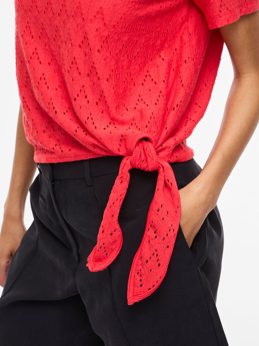 VIAMALINA OPEN O-NECK S/S TOP/VOL/PB