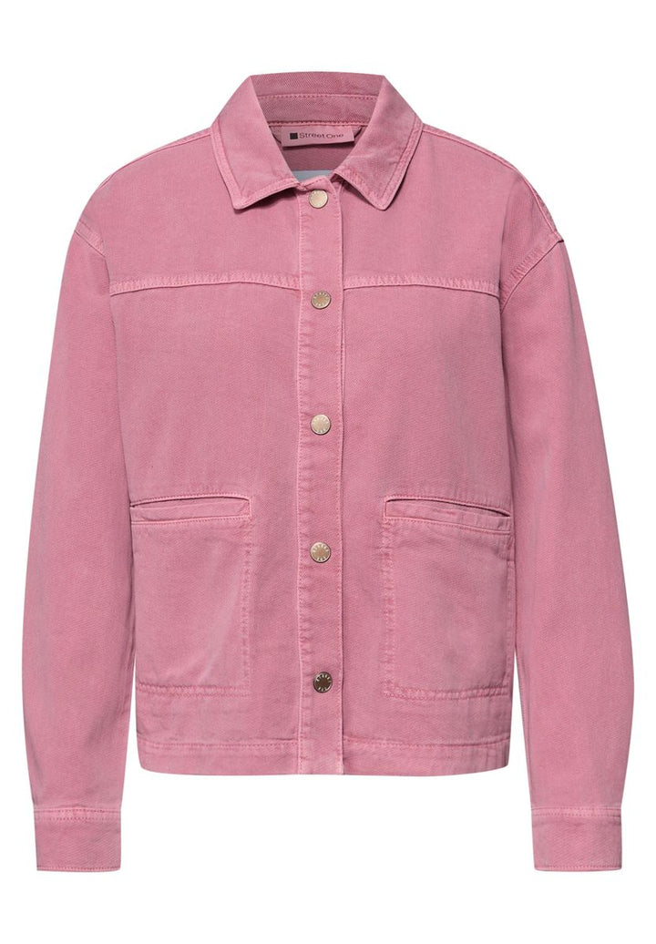 Jeansjacke in pinker Waschung