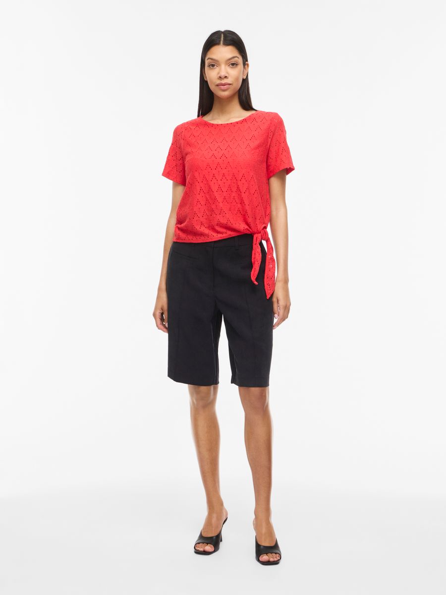 VIAMALINA OPEN O-NECK S/S TOP/VOL/PB