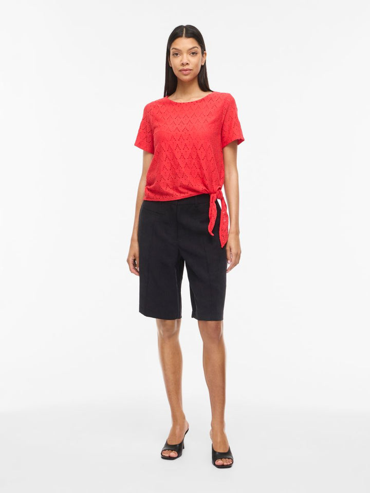 VIAMALINA OPEN O-NECK S/S TOP/VOL/PB