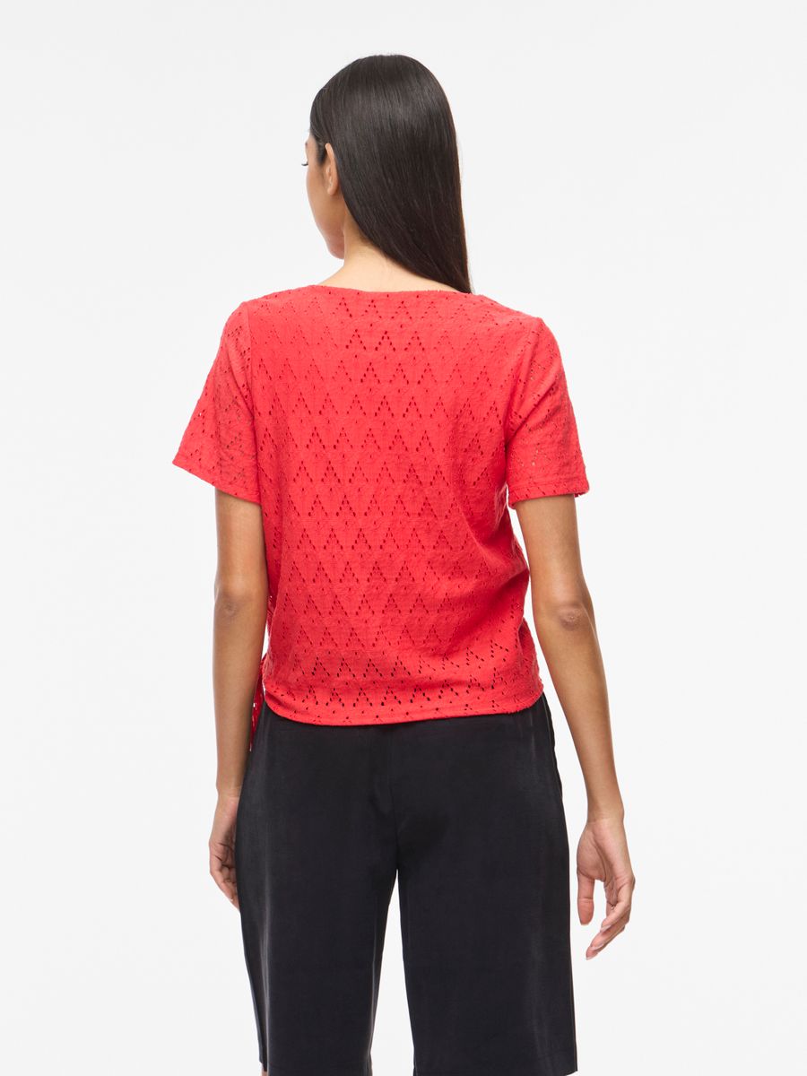 VIAMALINA OPEN O-NECK S/S TOP/VOL/PB