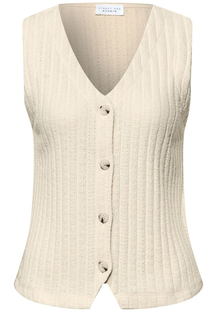 Weste mit V-Neck und Knopfleiste