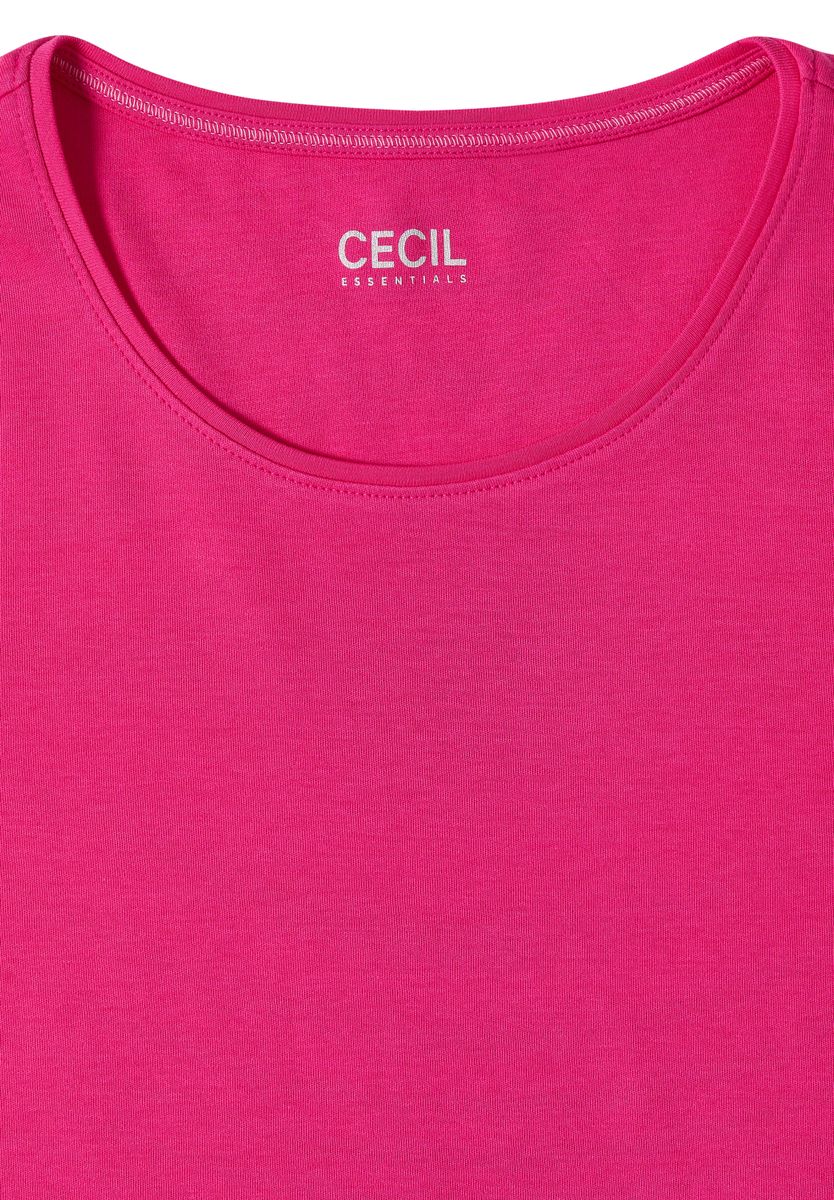 Basic T-Shirt mit Rundhals in Unifarbe