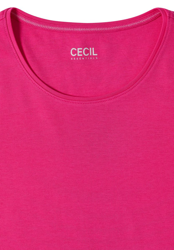 Basic T-Shirt mit Rundhals in Unifarbe