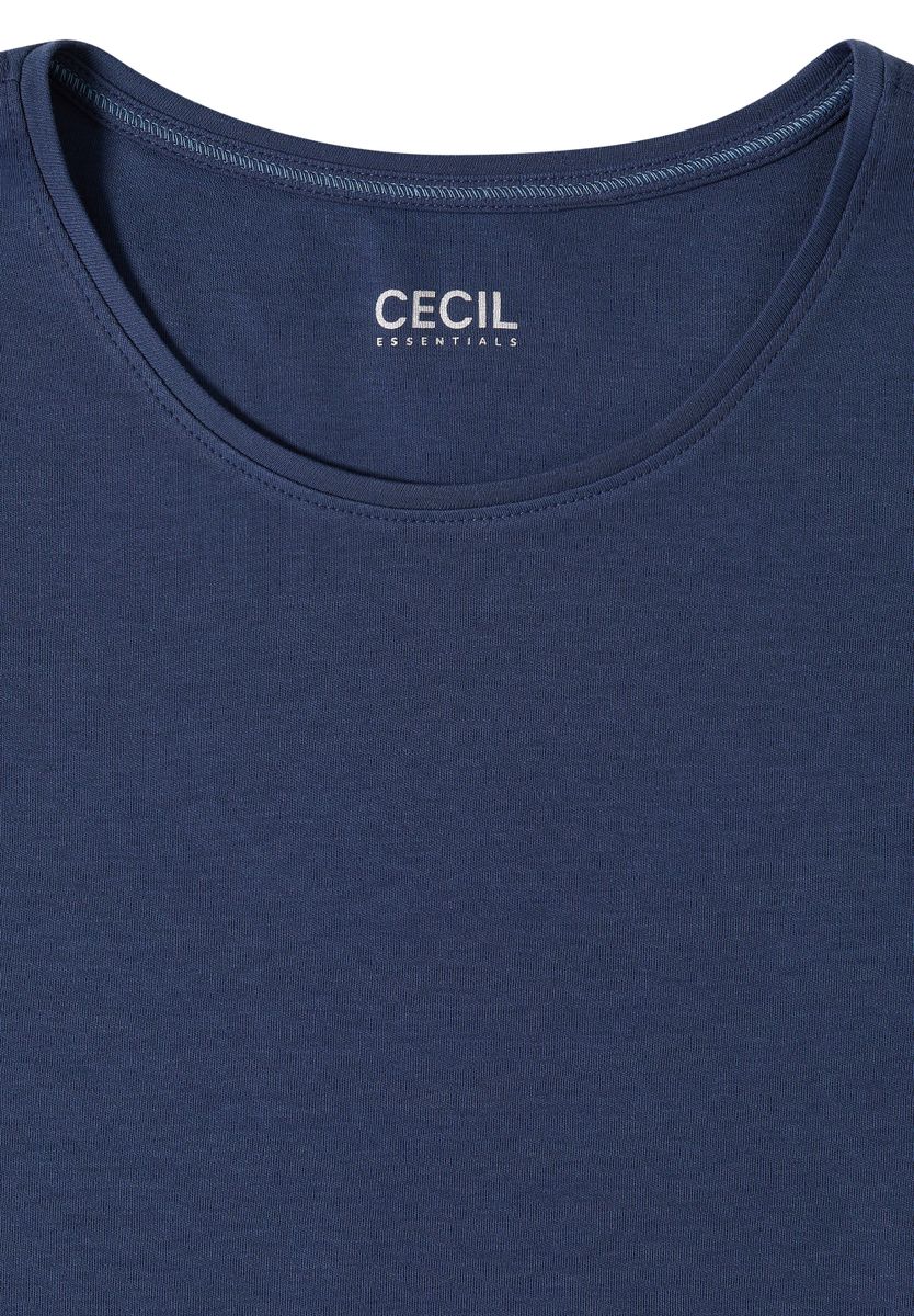 Basic T-Shirt mit Rundhals in Unifarbe