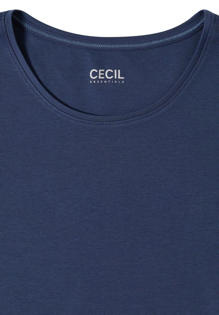 Basic T-Shirt mit Rundhals in Unifarbe