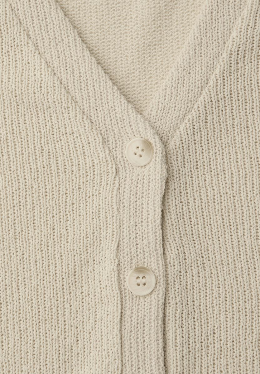 Weste mit V-Neck im Strick-Look