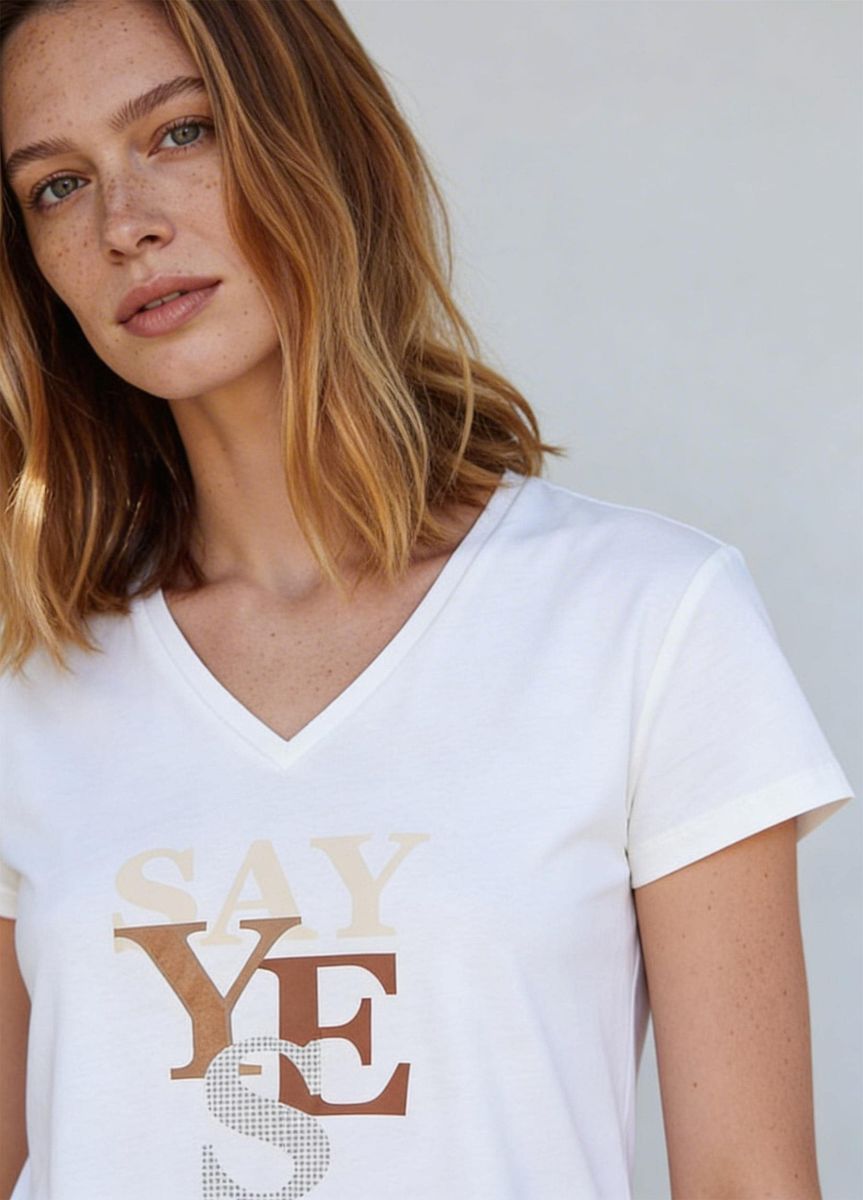 T-Shirt mit Schrift