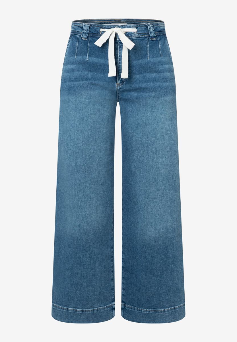 Jeans-Culotte mit Tunnelzug