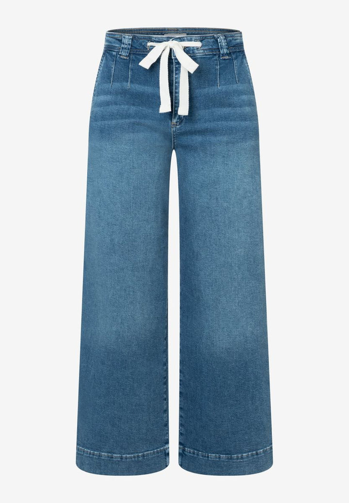 Jeans-Culotte mit Tunnelzug