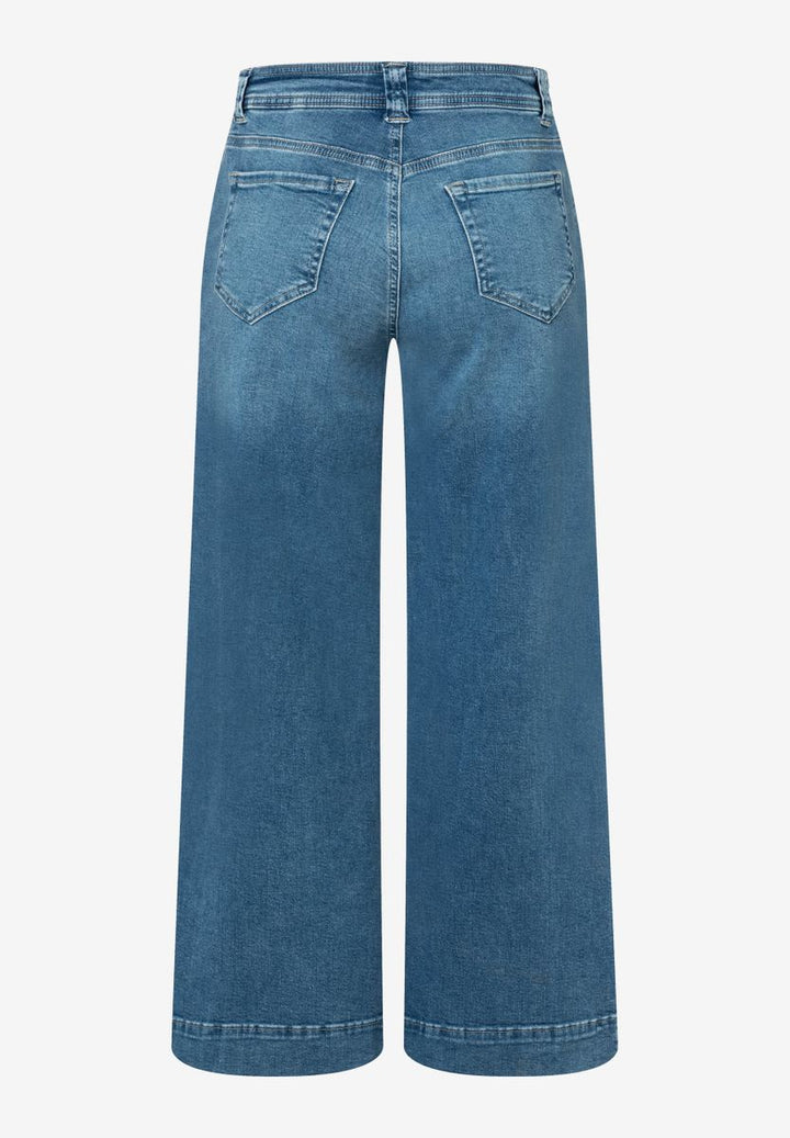 Jeans-Culotte mit Tunnelzug