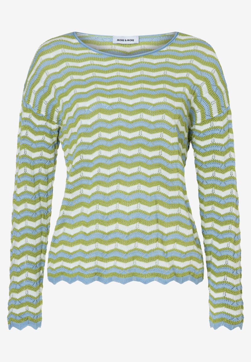 Pullover mit Wellen-Streifen