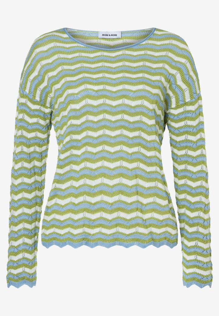 Pullover mit Wellen-Streifen