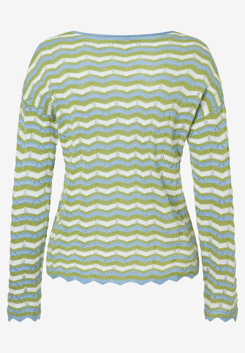 Pullover mit Wellen-Streifen