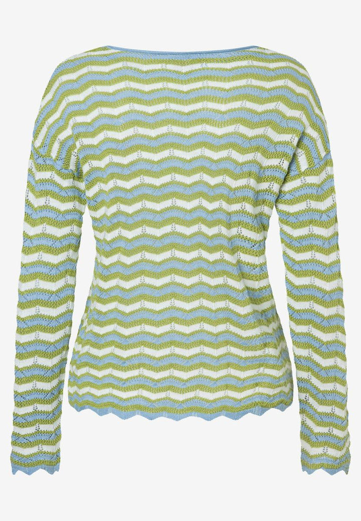 Pullover mit Wellen-Streifen