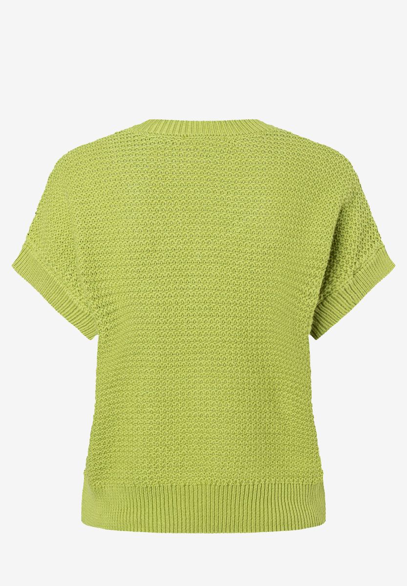 Struktur-Pullover mit V-Ausschnitt