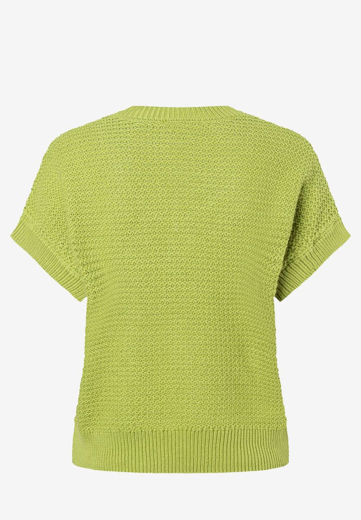 Struktur-Pullover mit V-Ausschnitt