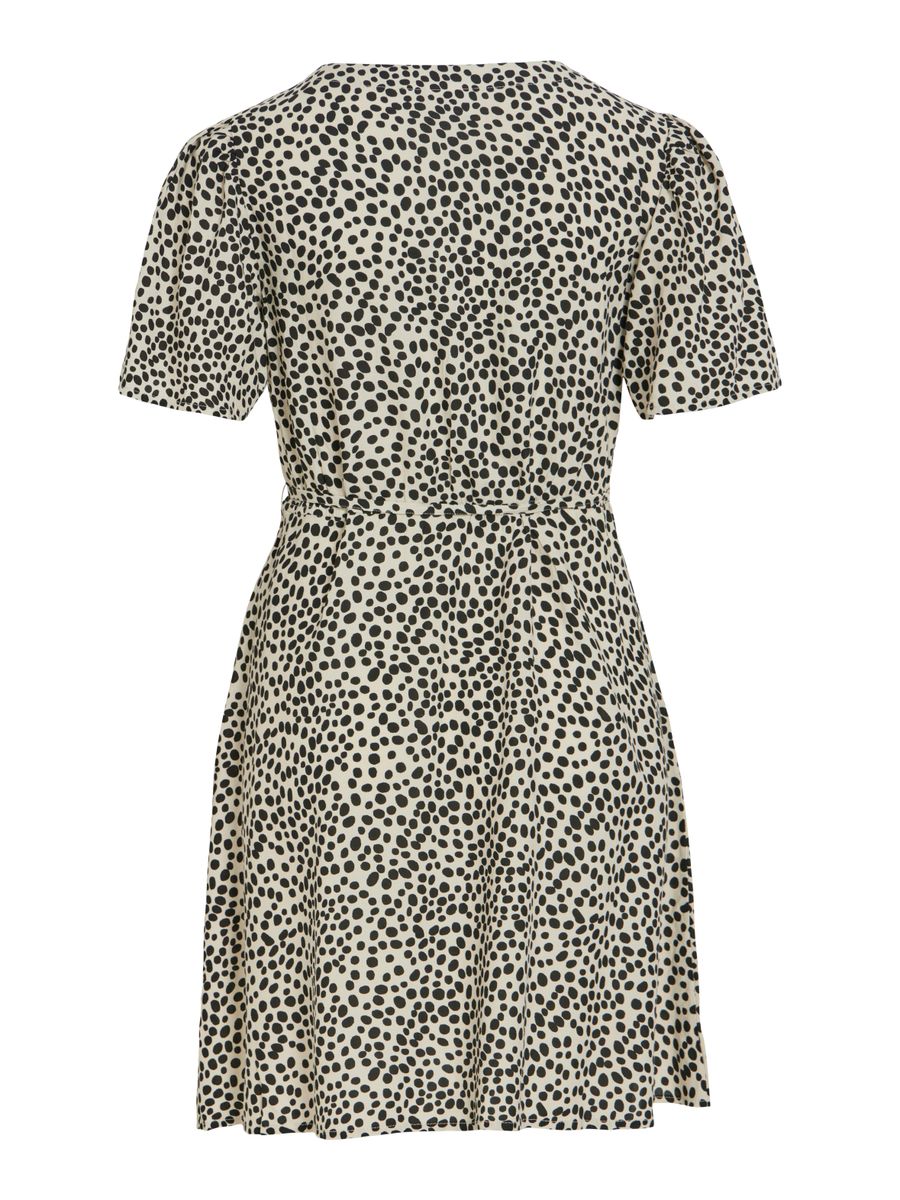 VIGRACE V-NECK S/S SHORT DRESS - NOOS