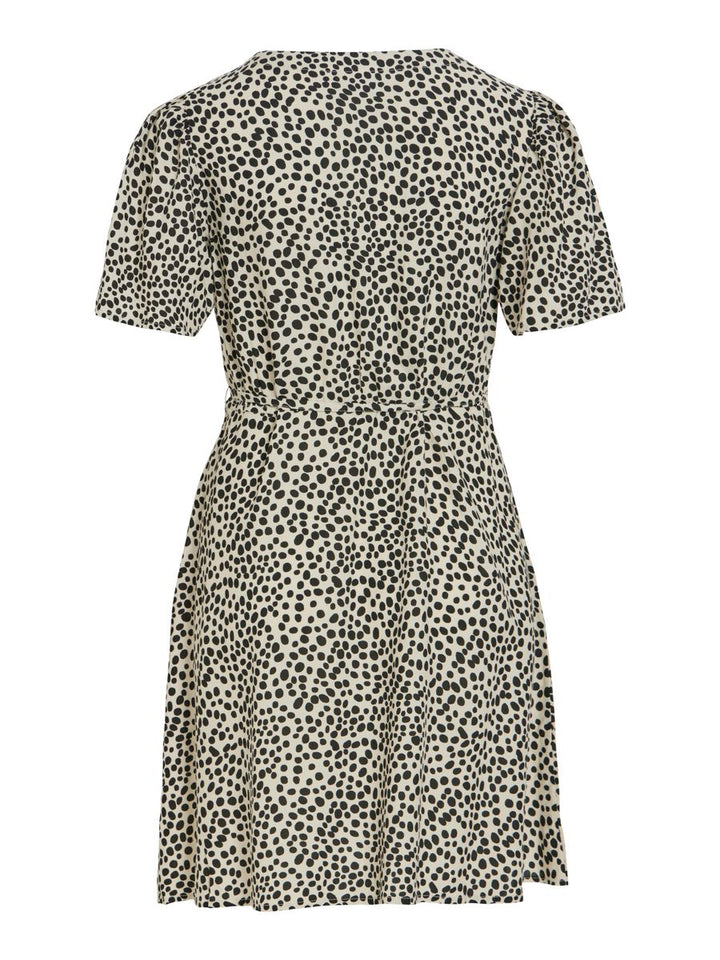 VIGRACE V-NECK S/S SHORT DRESS - NOOS
