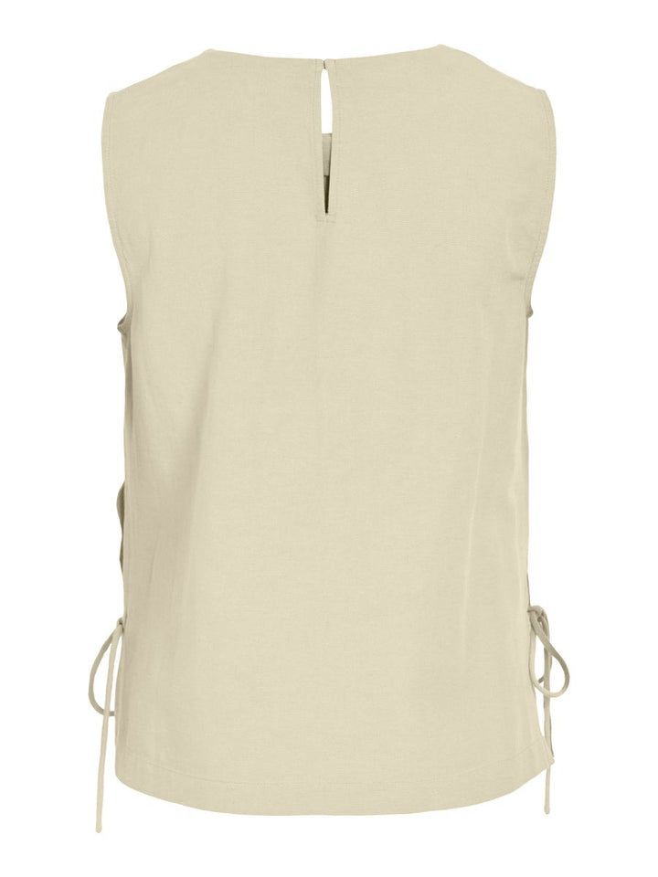 VIPRISILLA O-NECK S/L TIE TOP/VOL/R
