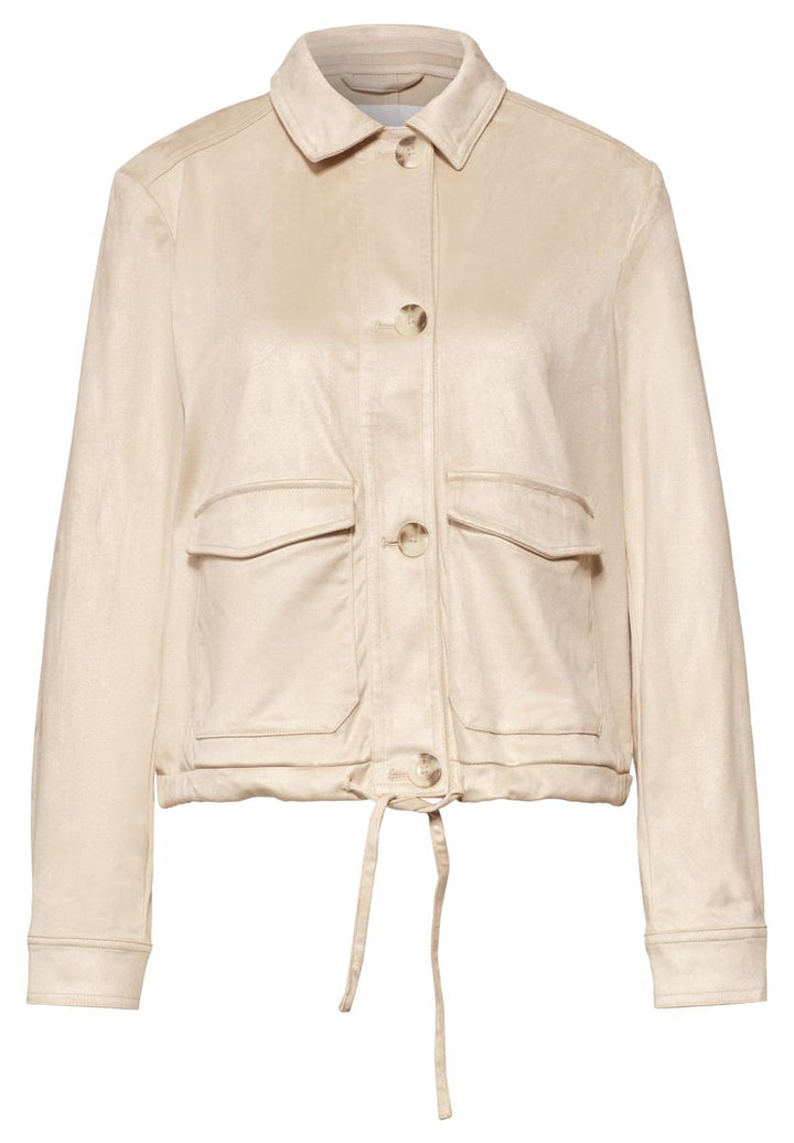 Jacke aus Velours mit Knopfleiste