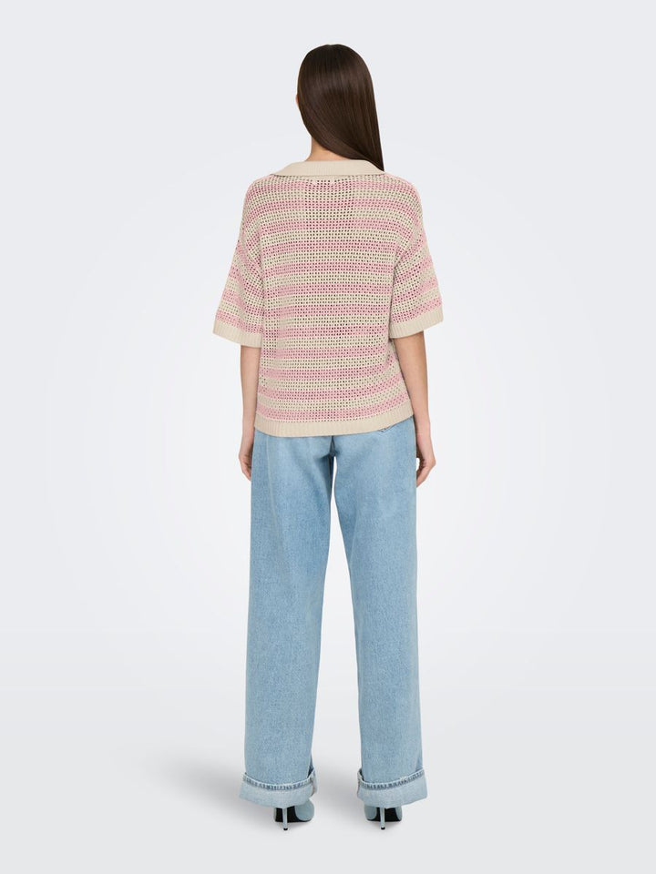 JDYTIKKA S/S POLO PULLOVER KNT NOOS