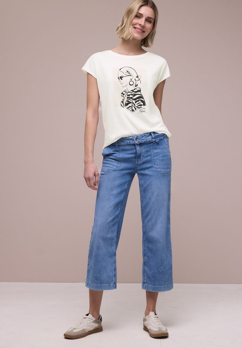Dropped Shoulder Shirt mit Print