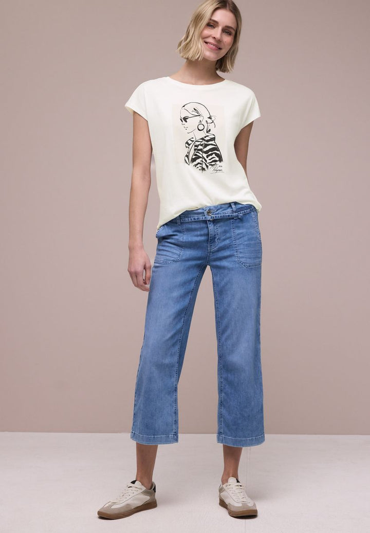 Dropped Shoulder Shirt mit Print