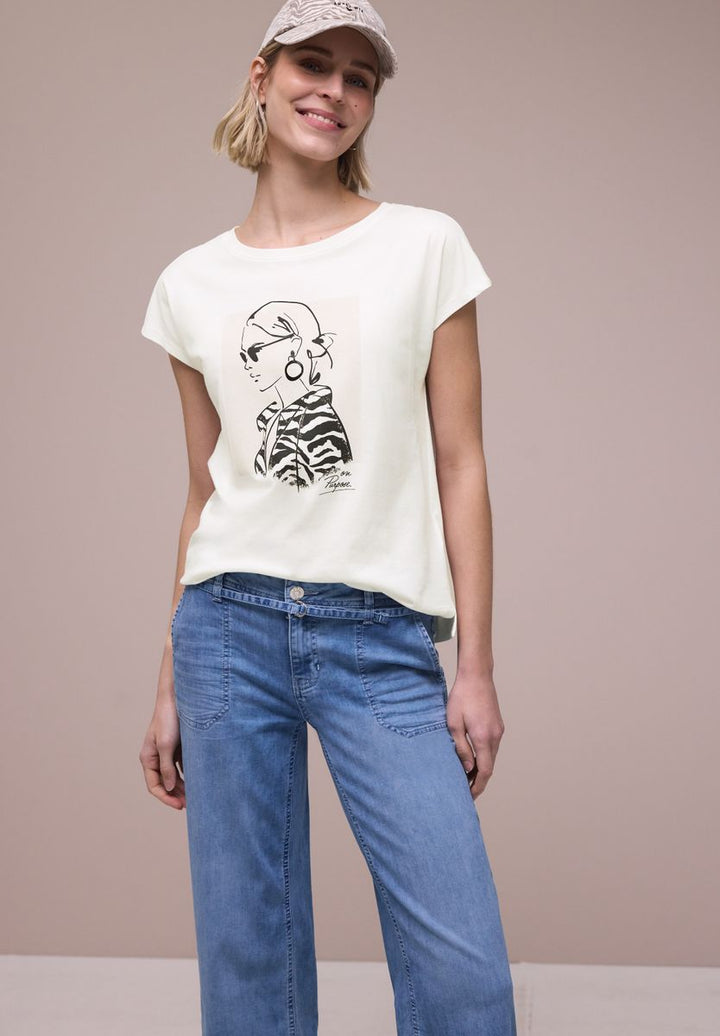Dropped Shoulder Shirt mit Print