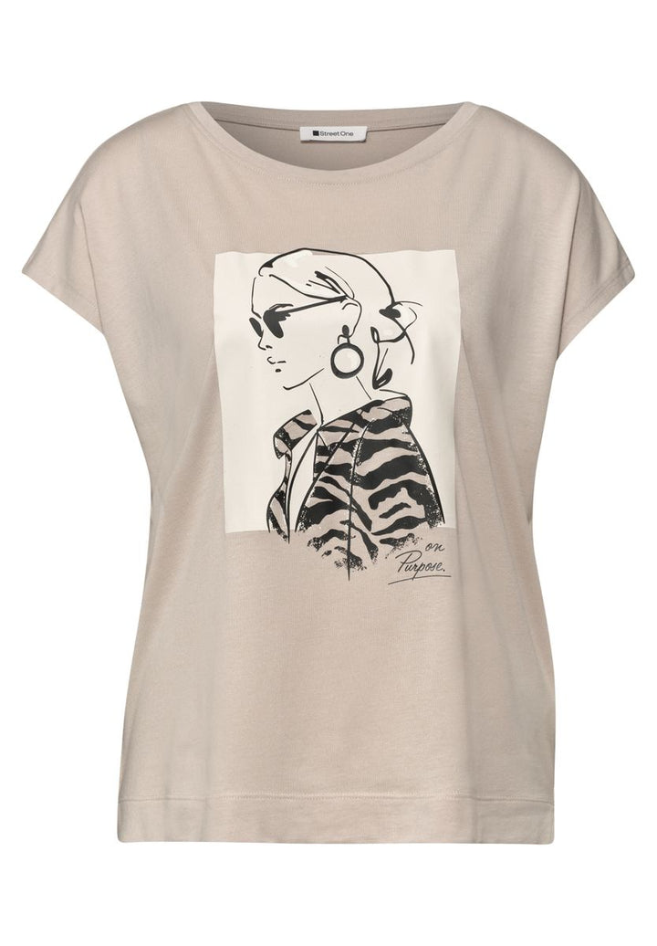 Dropped Shoulder Shirt mit Print