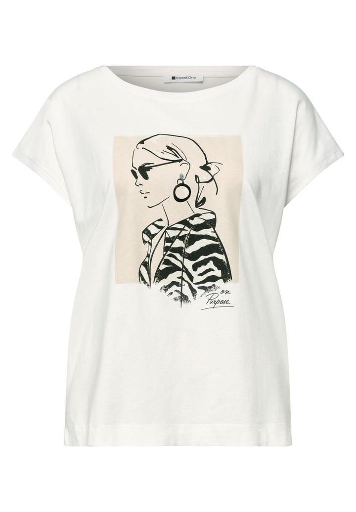 Dropped Shoulder Shirt mit Print