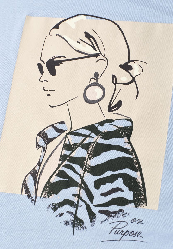 Dropped Shoulder Shirt mit Print