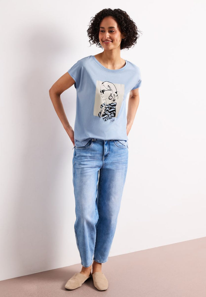 Dropped Shoulder Shirt mit Print