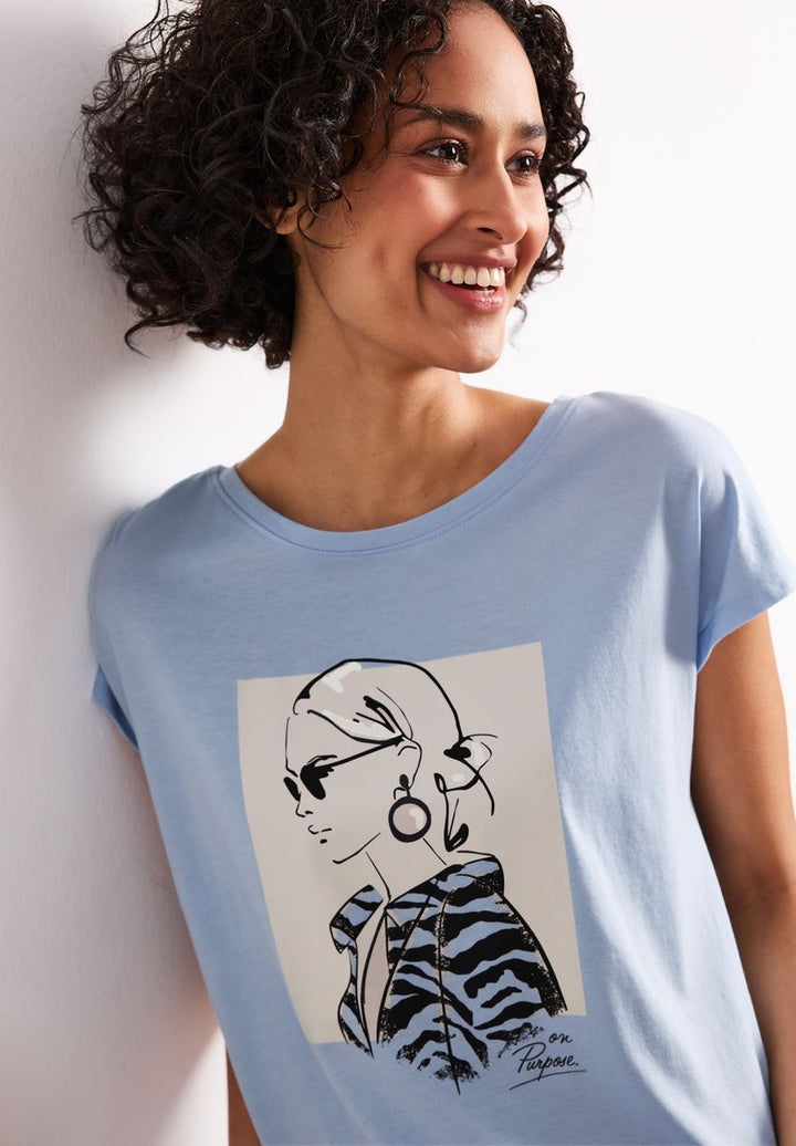 Dropped Shoulder Shirt mit Print