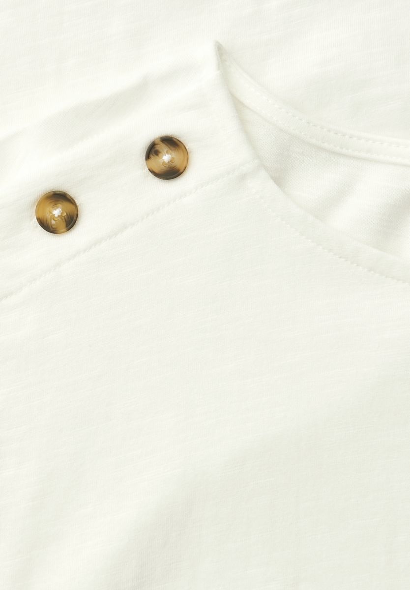 Dropped Shoulder Shirt mit Knopfdetail